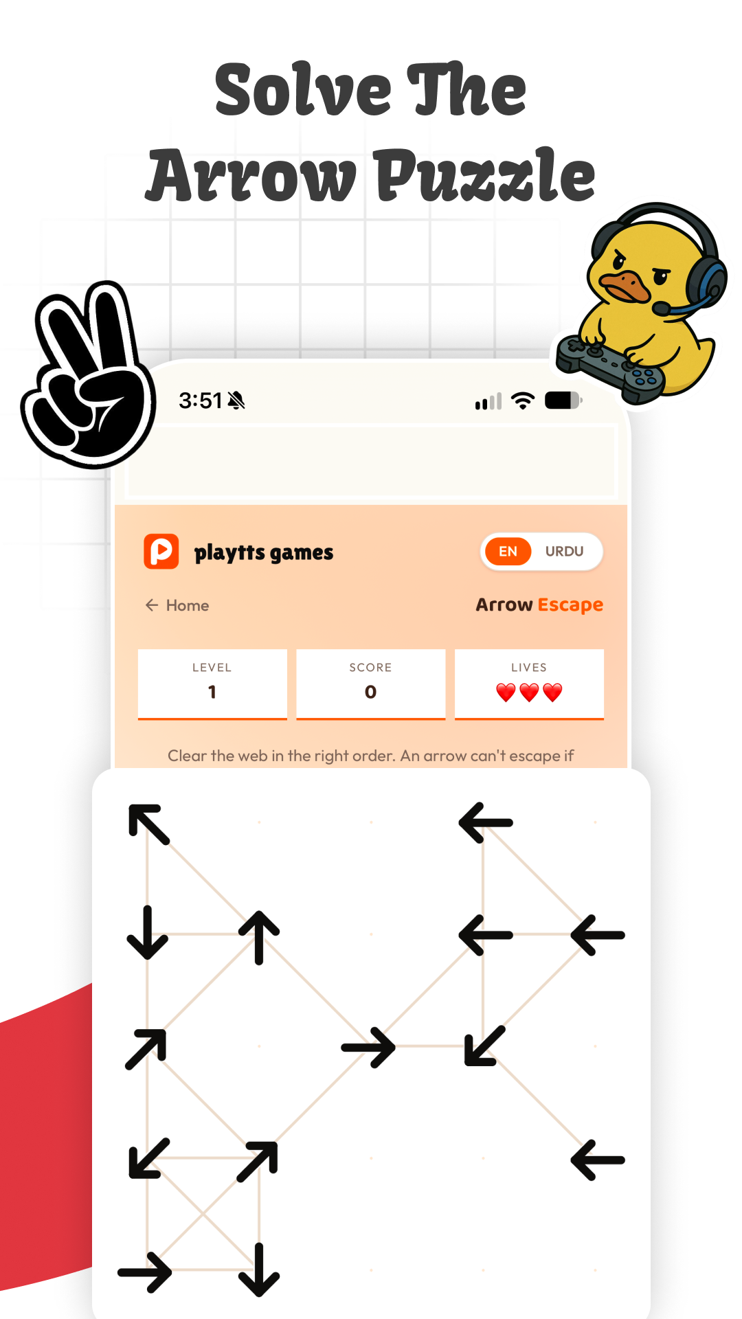 PlayTTS Arrow Escape puzzle game