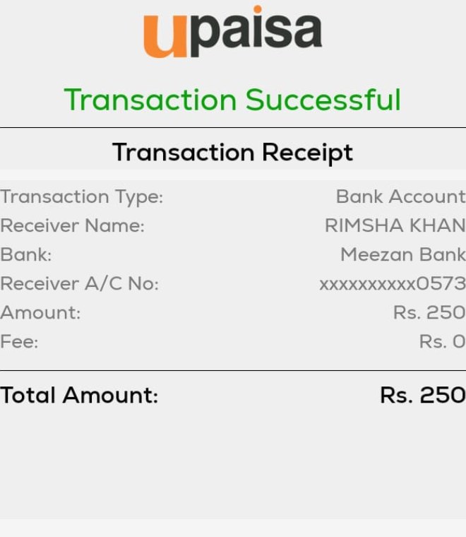 Authentic receipt — private details hidden