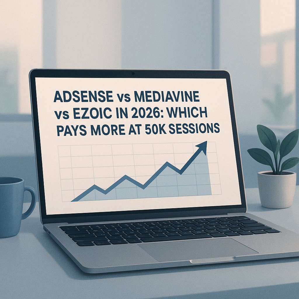 AdSense vs Mediavine vs Ezoic in 2026: Which Pays More at 50K Sessions