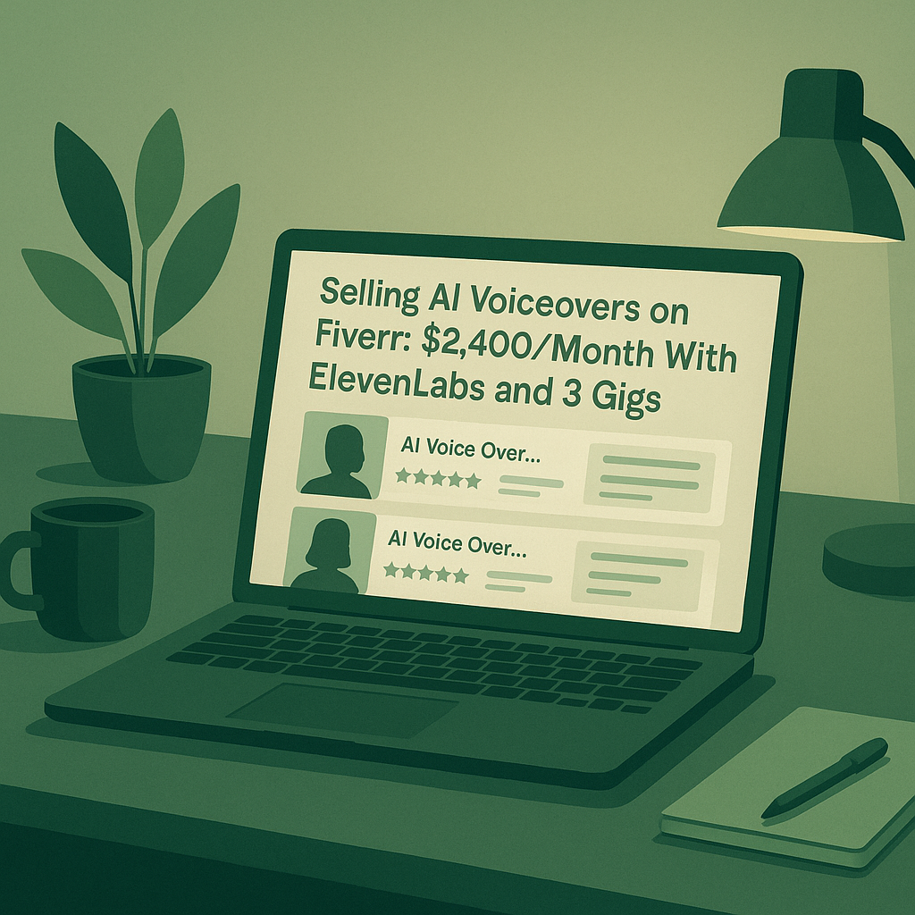 Selling AI Voiceovers on Fiverr: $2,400/Month With ElevenLabs and 3 Gigs