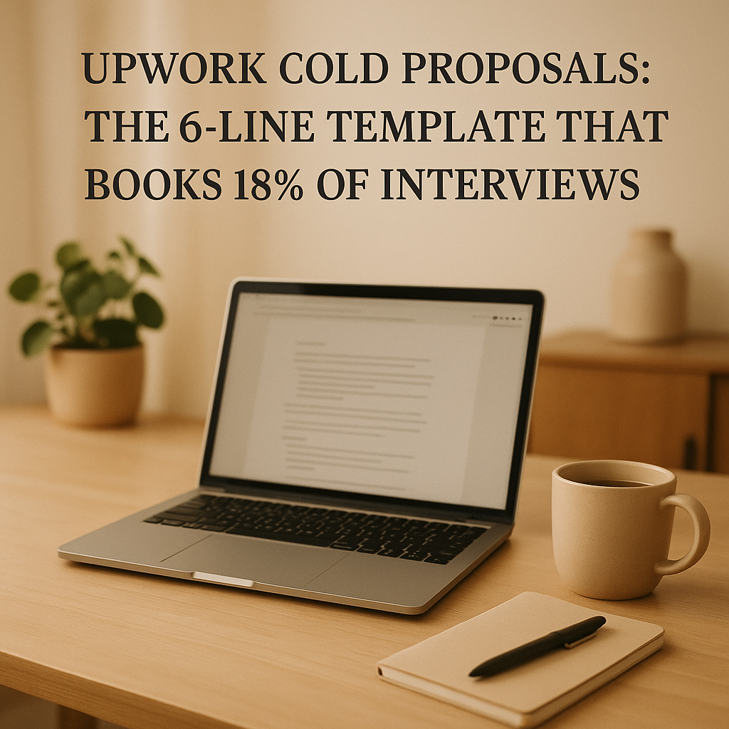 Upwork Cold Proposals: The 6-Line Template That Books 18% of Interviews
