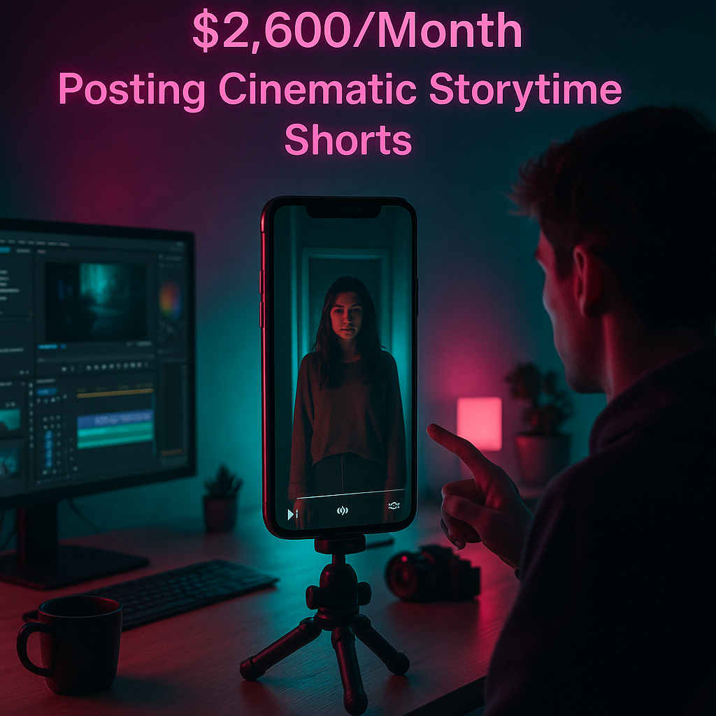 TikTok With Veo AI Videos: $2,600/Month Posting Cinematic Storytime Shorts