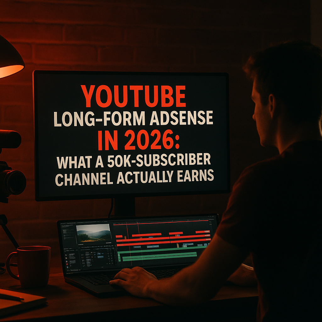 YouTube Long-Form AdSense in 2026: What a 50K-Subscriber Channel Actually Earns
