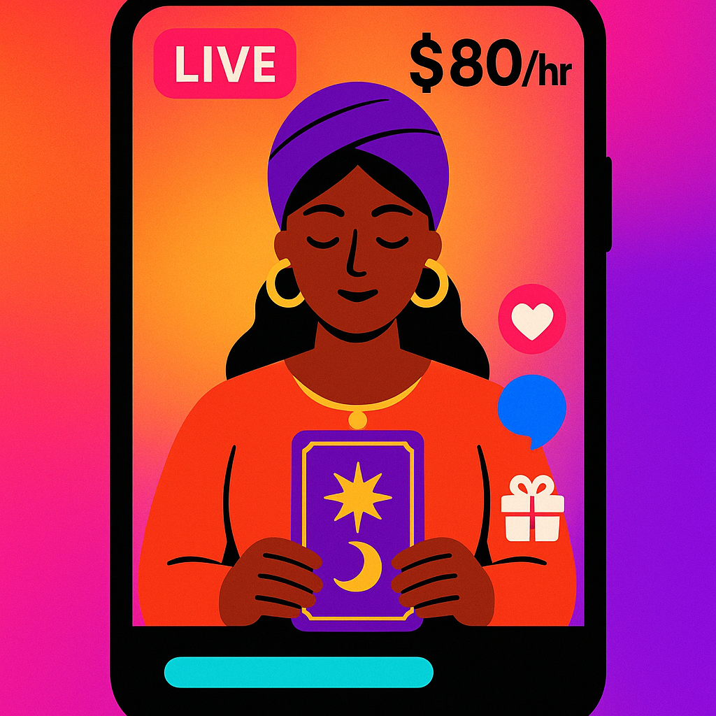 Tarot Reader TikTok LIVE: $80/Hour From Virtual Gifts and Readings